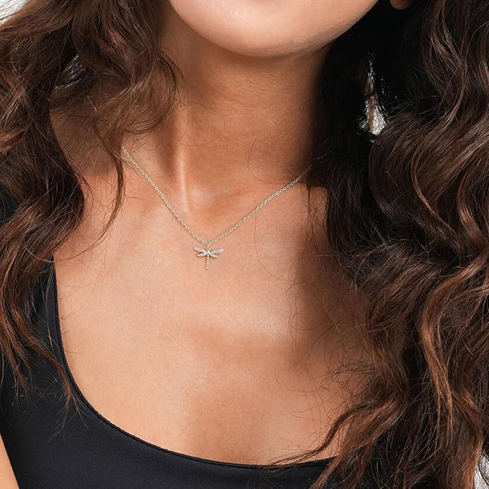 Kyerlyn Necklace for Women, Dainty Airplane/Swallow/Lightning Necklace Sideways Necklace Pendant Trendy Adjustable Chain Simple Choker Everyday Gifts - Image 3