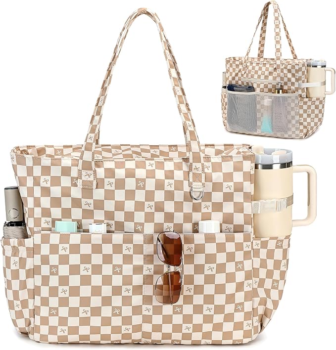 Bluboon Beach Bags for Women, Large Waterproof Tote Bag With Wet Compartment for Pool Weekender Travel Gym by BLUBOON