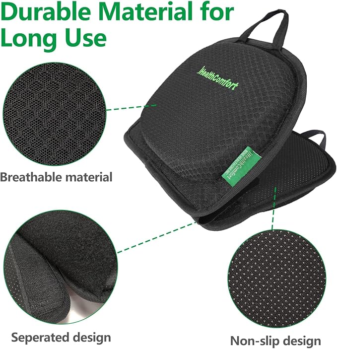 Small Travel Seat Cushion Cooling Gel & Memory Foam Portable Foldable Seat Pad for Airplane, Car, Office, Stadium Orthopedic Butt Pain Relief Pillow, 2-in-1 Design for Kids & Adults - Image 5