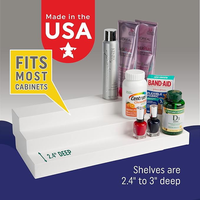 Dial Industries 3 Tier Expandable Cabinet Shelf Organizer, Standard | Slides open to fit narrow or wide cabinets, Adds extra levels for canned goods and jars, Great for pantry, cupboard or closet - Image 5