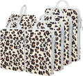 6 Set Compression Packing Cubes, Suitcase Organizer, Lightweight Travel Essentials, Compression Bags For Travel Accessories Luggage Storage Set (6Pcs, Brown Leopard) by Unknown