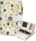 Bees Wallet Women RFID Bifold, Passport Holder, Credit Card Holder | 6.7" x 4.4" x 1.3" Travel billfold, Zipper Coin Pocket, PU Leather Clutch, Purse, ID Window, Pen Holder, Gift for Ladies Girl by Mavellin