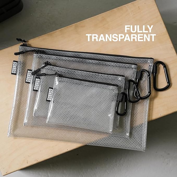 Air Production Extra-Small Clear Zipper Pouch (4‑Pack) – Cable Organizer & Travel Gear Bag for Electronics, Camera Accessories, Tool Pouch & Small Tech Storage - Image 7