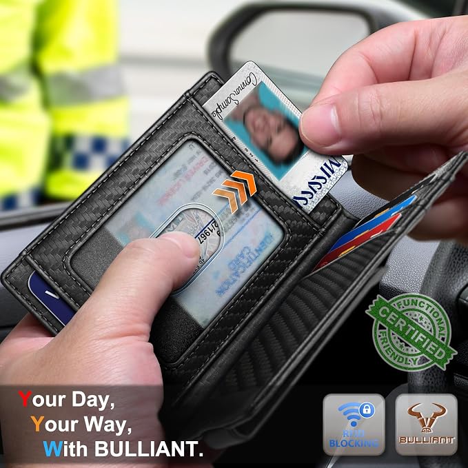 BULLIANT Magnetic Slim Leather Pocket Wallet Money Clip For Men 12Cards | RFID Blocking | Easy Access | Gift Boxed - Image 4