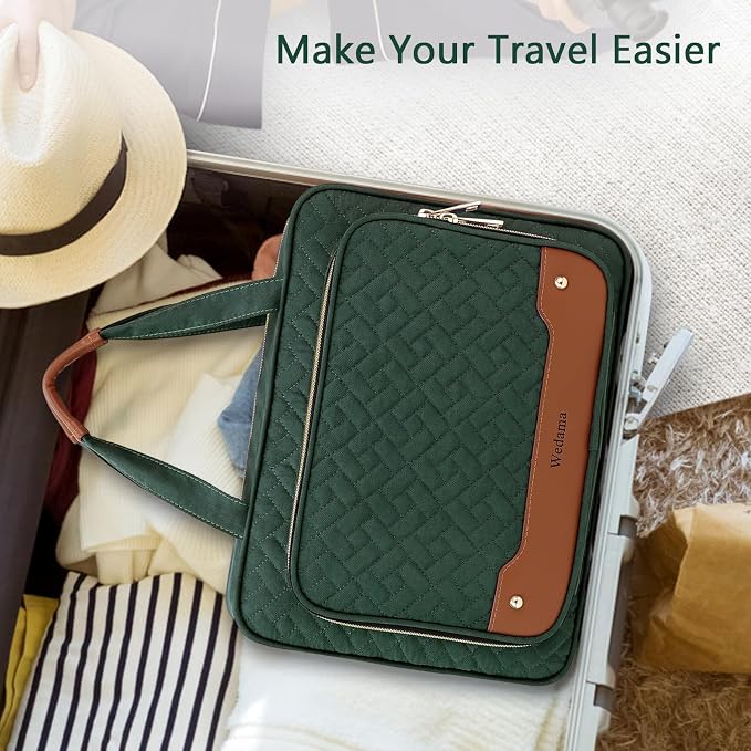Toiletry Bag for Women, Hanging Travel Toiletry Bag with Jewelry Organizer Compartment Large Makeup Bag, PVC Waterproof Cosmetic Travel Bag Trips Camping Bathroom, Dark Green - Image 8