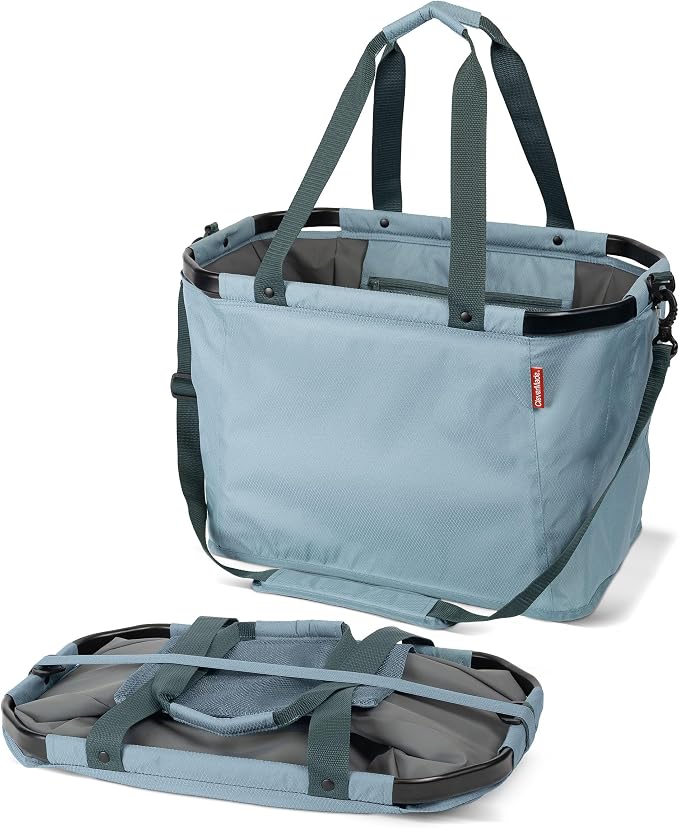 CleverMade Gear Hauler Pro Collapsible Tote Bag, 55L Outdoor Tote | Haul Bulky Gear Without Sagging | Aluminum Frame Holds 100 lb, While Shoulder and Crossbody Straps Offer Flexible Carry by CleverMade