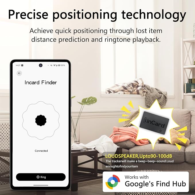 Wallet Tracker Card, Android & iPhone, Find My & Google, 5 Year Battery | No charging needed, 5-year battery, IP68 waterproof, Apple MFi Certified, works with Apple Find My & Google Find My Device - Image 7