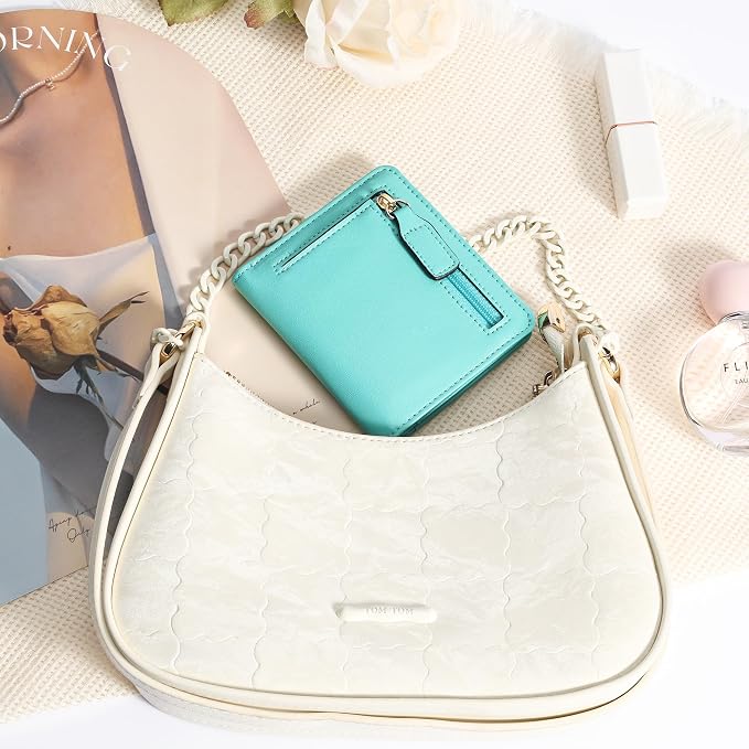 Gostwo Small Wallet for Women, Slim Bifold Credit Card Holder, Compact RFID Blocking Cash Wallet, Billfolds Thin Leather Zipper Pocket, Mini Wallet Gift for Ladies Teen Girls Travel with ID Window - Image 7