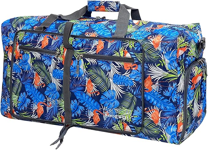 Woogwin Travel Duffel Bag Large Foldable Waterproof Overnight Bag for Beach Swim Bags Pool Sports Gym by woogwin