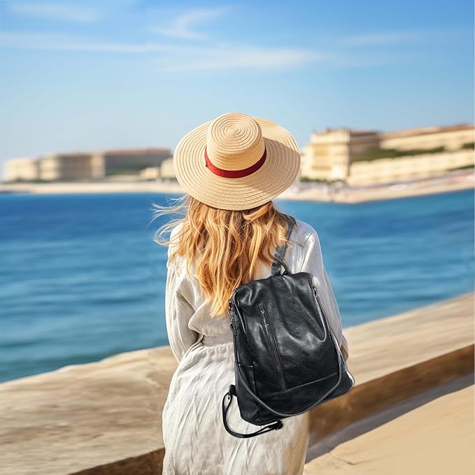 Women Backpack Purse PU Leather Anti-theft Casual Shoulder Bag Fashion Ladies Satchel Bags - Image 6