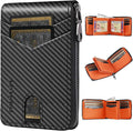 Men’s RFID Blocking Zipper Large Dimensions Wallet with 2 ID Windows - Large Capacity Design, 13 Credit Card Slots by LATKWO