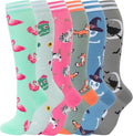 fenglaoda Compression Socks for Women Men Support Circulation 6 Pairs Socks For Nurse, Travel, Flight by fenglaoda