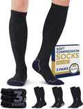 Pembrook® Light Compression Socks for Men & Women - 3 Pairs | 8-15 mmhg Compression Dress Socks for Men | Support Socks by Pembrook
