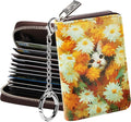 FurArt Zipper Wallet Women RFID Credit Card Holder keychain Wallet | ID Window RFID Blocking Compact Small business 15/16 slots by FurArt