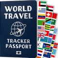 World Travel Tracker Passport — Mark 193 Countries Visited with Flag Stickers — Pocket-Sized Scratch Off Map Alternative, Travel Journal, and Gift for Travelers by AlpineAuthors