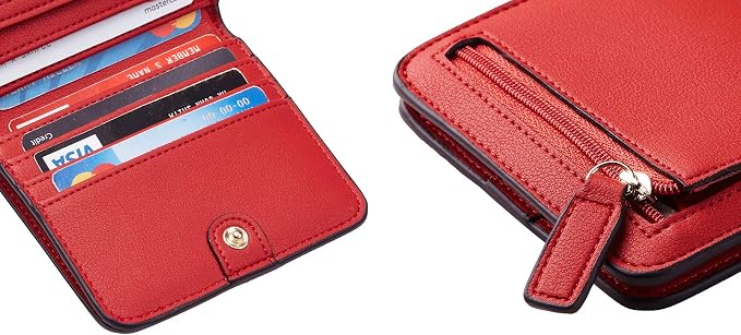 Toughergun Women’s Small Slim Leather Wallet with RFID Protection, Compact Bifold Mini Purse with Clear ID Window - Image 9