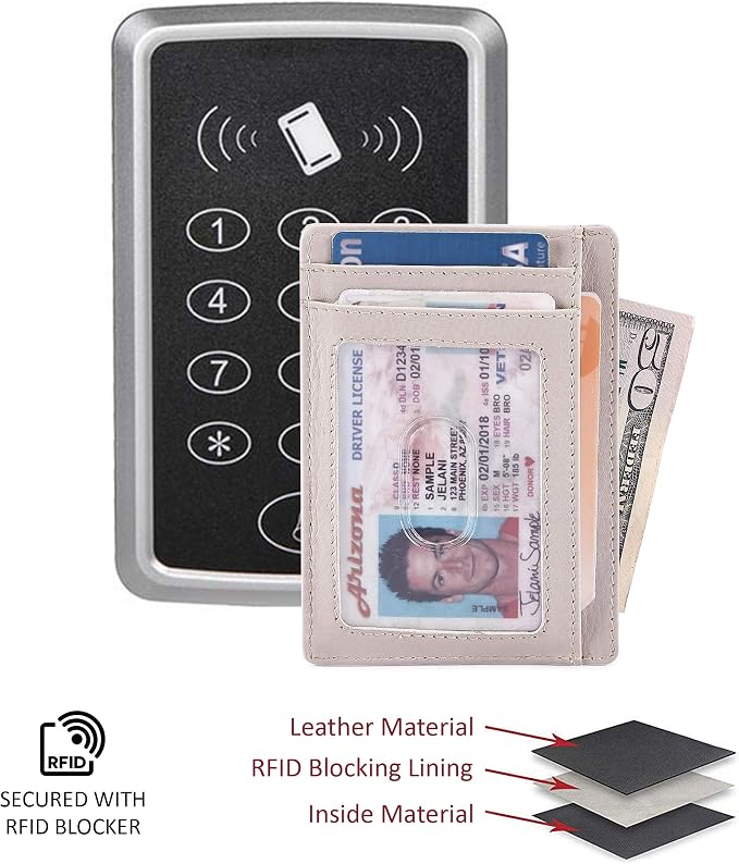 Front Pocket Wallet for Men Women Slim Minimalist Real Leather RFID Blocking Credit Card Holder - Image 3