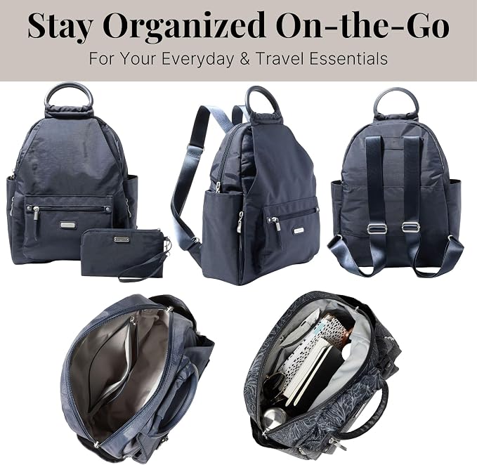 Baggallini All Day Backpack with RFID Phone Wristlet - Lightweight Travel Backpack for Women - Image 6