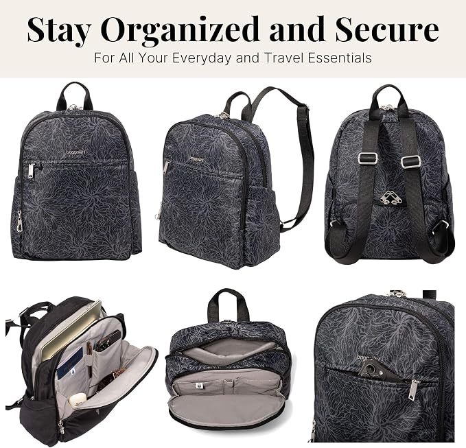 Securtex Anti-Theft Getaway Backpack - 9.4"x13"x5" Travel Safe Bag w/Locking Zippers, Slash-Resistant, RFID - Image 4