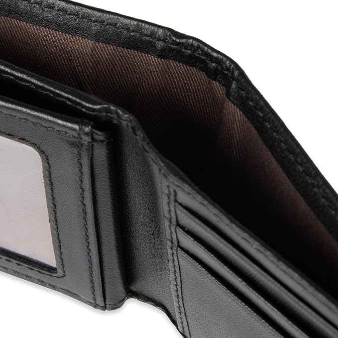 Dockers Men's Bifold Leather Wallet - Thin Slimfold RFID Blocking Security Smart Extra Capacity - Image 5