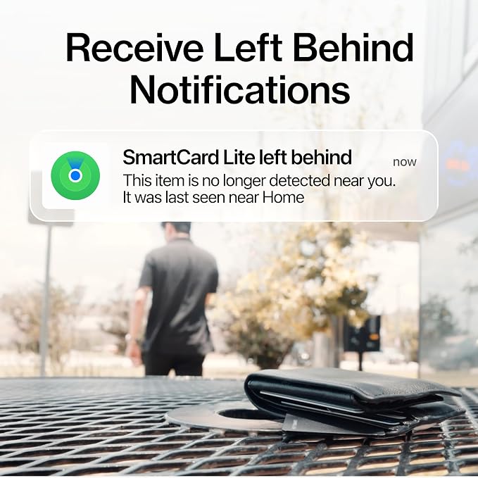 KeySmart SmartCard Lite 2 Year Battery Wallet Tracker for iPhone | Compatible with Apple Find My App, Long-Lasting Single-Use 2-year Battery Life, Slim Tracking Card - Image 7