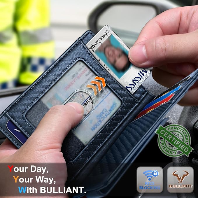 BULLIANT Magnetic Slim Leather Pocket Wallet Money Clip For Men 12Cards | RFID Blocking | Easy Access | Gift Boxed - Image 4