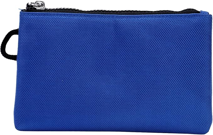 Vaultz Money Bag with Lock - 5 x 8 Inch, Men & Women's Locking Accessories Pouch for Cash, Bank Deposits, Wallet, Medicine, Phone and Credit Cards - BLUE | Zippered pouch secures cash, cards, phone and valuables, portable size fits easily into a purse,... - Image 6