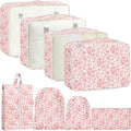 Packing Cubes for Travel - 8 Set Luggage Organizer Bags for Family, Mesh Breathable Packing Cubes for Suitcases Durable Travel Essentials Bags Set by YEEYAA