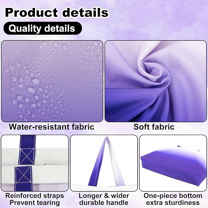 HOLYLUCK Tote Bag with a Detachable Small Bag, Foldable Reusable Grocery Bags 20L Shopping Bag - Image 5