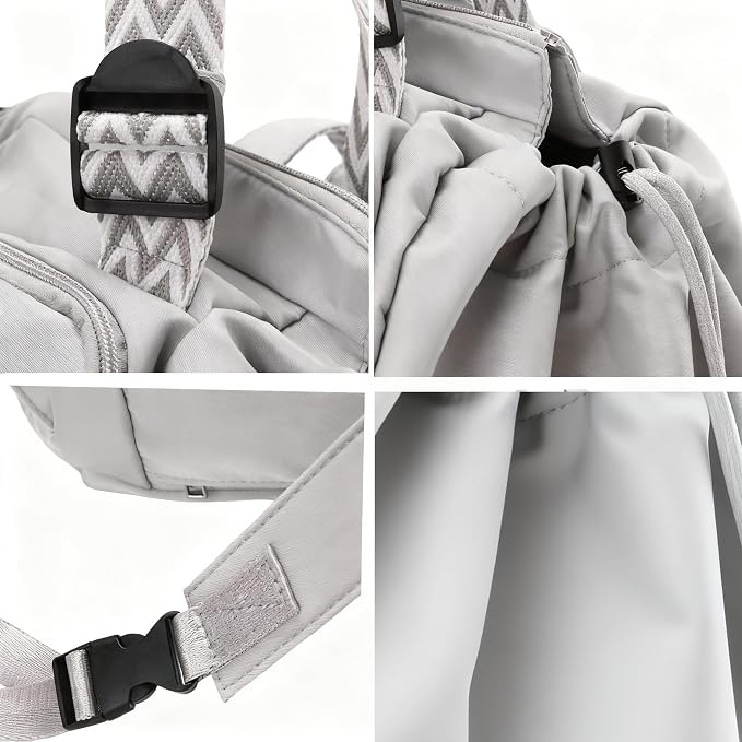 Tote Bag Large Capacity Lightweight Backpack with 15 Pockets Nylon Shoulder Bag for Car Travel Mother Bag - Image 4