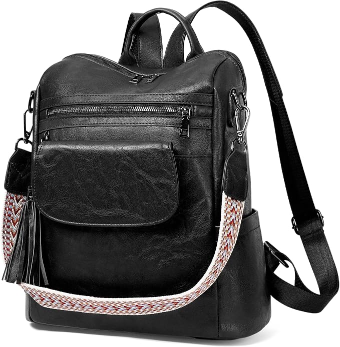 GAEKEAO Backpack Purse for Women PU Leather Anti-theft Backpack Ladies Convertible Large Travel Designer Fashion Shoulder Bag by GAEKEAO