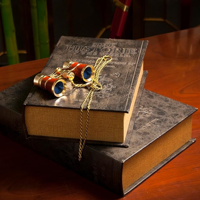 Barska Large Antique Book Lock Box with Key Lock , 8.75" x 2.75" x 13", black | Steel safe door with magnetic closure and key lock for jewelry, passports and documents - Image 2