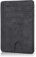 Teskyer Slim Minimalist Wallet for Men, RFID Front Pocket Card Holder | Ultra Slim Front Pocket Design, 8 Card Slots, RFID Protection, Smooth Faux Leather for Everyday Carry by TESKYER