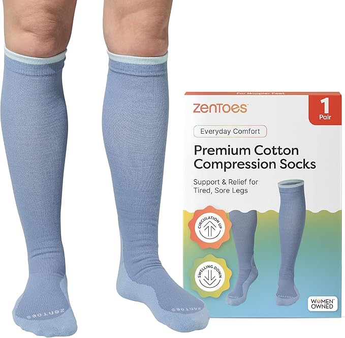 ZenToes Compression Socks for Women & Men, Knee High Socks with Targeted Cushioning by ZenToes