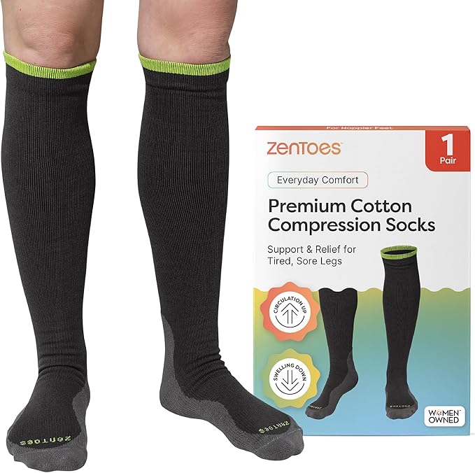 ZenToes Compression Socks for Women & Men, Knee High Socks with Targeted Cushioning by ZenToes
