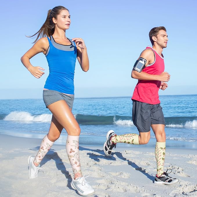 QUXIANG Compression Socks for Women & Men 15-20 mmHg, Best for Medical, Nursing, Running, Athletic, Varicose Veins, Travel - Image 4