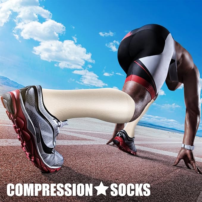 CHARMKING Compression Socks for Women & Men, 4 Pairs, Travel Nurse Athlete | Graduated 10-15mmHg compression, soft stretch fabric, boost blood circulation, relieve leg swelling, ideal for travel, nurses - Image 3