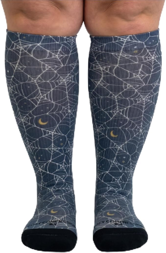 Crazy Compression Socks, Comfortable Support Socks for Recovery, Travel, Hiking, and Long-Hour Comfort w/Fun Designs by CrazyCompression