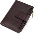 Small Wallet Women RFID Blocking Genuine Leather Bifold Compact Card Holder Wallet for Women with Zipper Coin Pocket 4 ID Window by Airkit