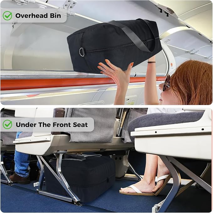 For Frontier Airlines Personal Item Bag 18x14x8 Travel Duffel Bag Carry on | With Shoulder Strap, Airline-Approved, Fits Underseat & Overhead Bin, Save On Check-in Fees, Water-resistant, Tear-resistant - Image 3