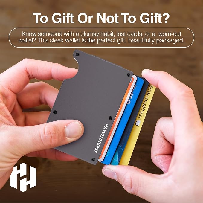 Wallet for Men - Slim RFID Blocking Metal Wallet with Cash Strap, Minimalist Front Pocket Credit Card Holder, Small Mens Wallet - Image 5