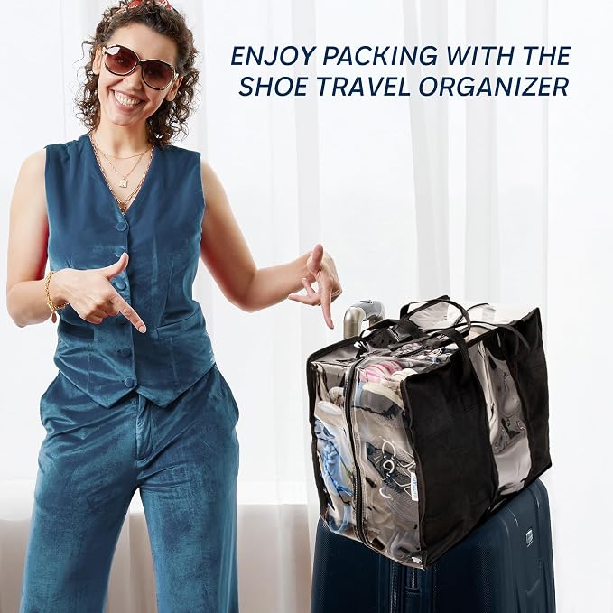 Shoe Travel Bag for Shoes - Travel Shoe Organizer - Portable Luggage Shoes Carrier Sneaker Bag - Shoe Storage Case - Image 6