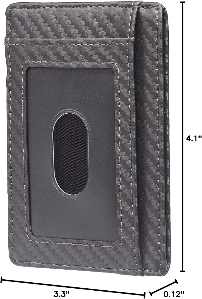 Travelambo Slim Minimalist Wallet for Men, RFID Blocking Credit Card Holder, Front Pocket ID Card Case, Gifts for Men, Husband, Boyfriend, Teenage - Image 10