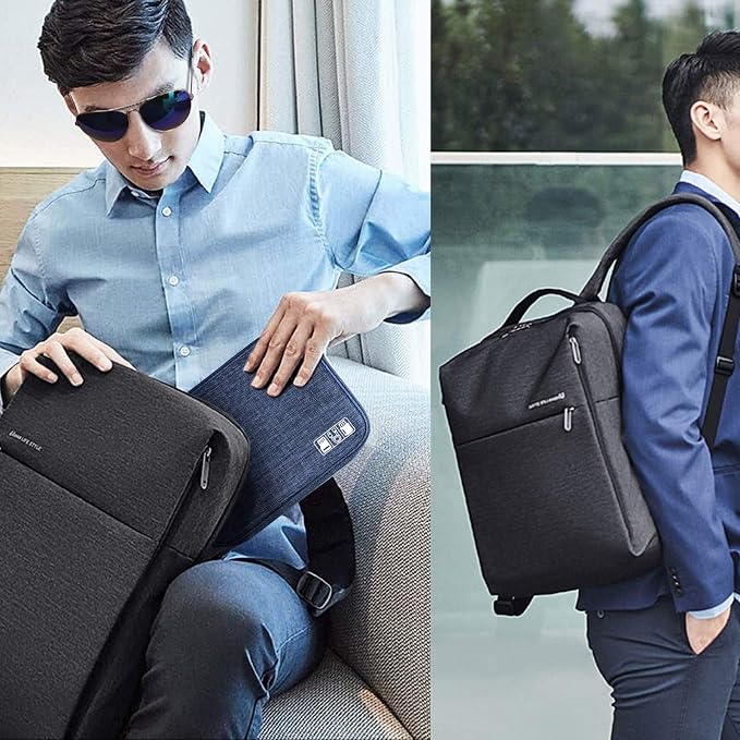 SELLYFELLY Travel Electronics Organizer Portable Cable Organizer Bag for Storage Electronic Accessories Case for Cord,Phone,Charger,Flash Drive (Navy Blue) - Image 9