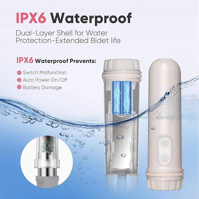 Portable Electric Bidet, Handheld Battery Powered Travel Bidet, Pink | 2 Pressure Modes, Waterproof, Foldable, Pocket-Sized, Cordless, Daily Hygiene Cleaning at Home, Camping and Travel - Image 8