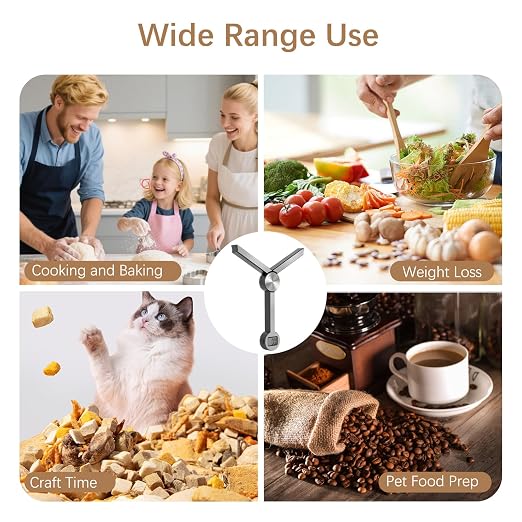 Folding Food Scale, Digital Kitchen Scale, Portable Food Scale Travel Scale for Food, Collapsible Mini Pocket Scale Grams and Ounces, Ideal for Diet Calorie Control Compact Kitchen (Silver/Black) - Image 7