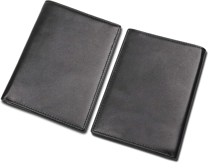 Polare RFID Blocking Napa Leather Passport Holder Travel Wallet For Men and Women (Black) - Image 8