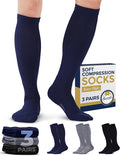 Pembrook® Light Compression Socks for Men & Women - 3 Pairs | 8-15 mmhg Compression Dress Socks for Men | Support Socks by Pembrook