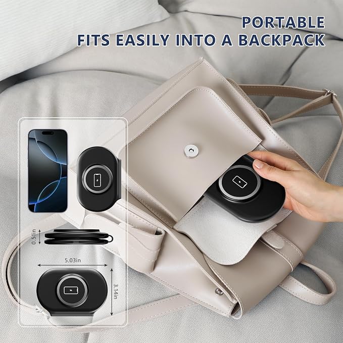2026 Traveling Portable Wireless Mag-Safe Fast Charging Station | Magnetic 3 in 1 Charger for iPhone 17 16 15 14 13 12 Pro Max Plus,Apple Watch Series & Air pods 4 3 2 Pro-Gifts for Family - Image 7
