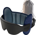 SARISUN Airplane Travel Pillow for Different Heights, Stable Head Support | Adjustable Airplane Pillow fits Travelers (4'7" to 6'4"), Attache to Seat Headrest, 360° Support on Long Flight, Mottled Blue by SARISUN